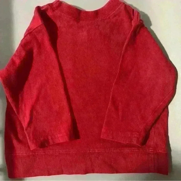 100% cotton vintage red long sleeve tee shirt hiking crew neck style toddler boy - Picture 3 of 3